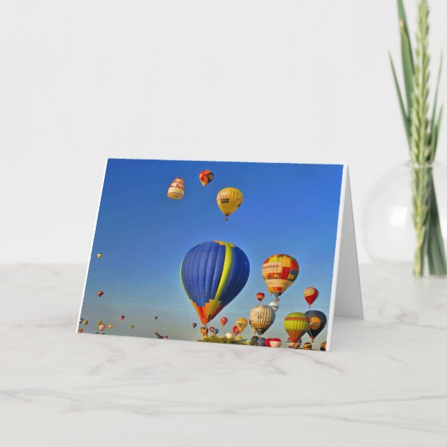 Hot air balloons Card Kort (Framsida)