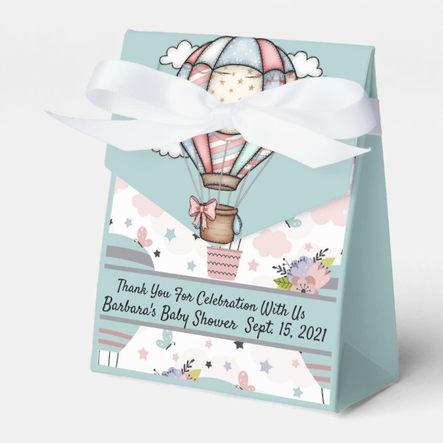 Hot Air Balloons Favor Box Presentaskar (Framsidan Sidan)
