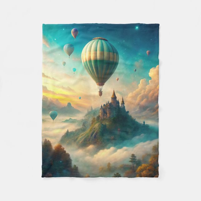 Hot Air Balloons Fleecefilt (Framsidan)