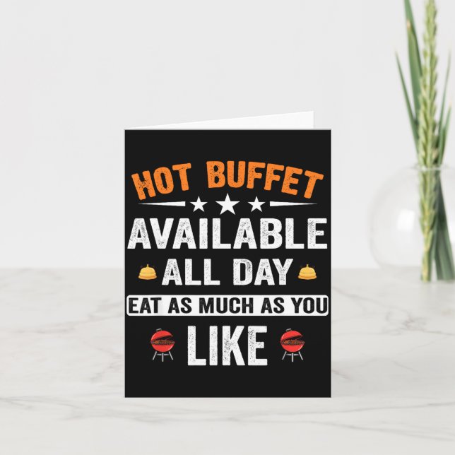 Hot Buffet Available All Day Eat As Much As You Li Kort (Framsida)
