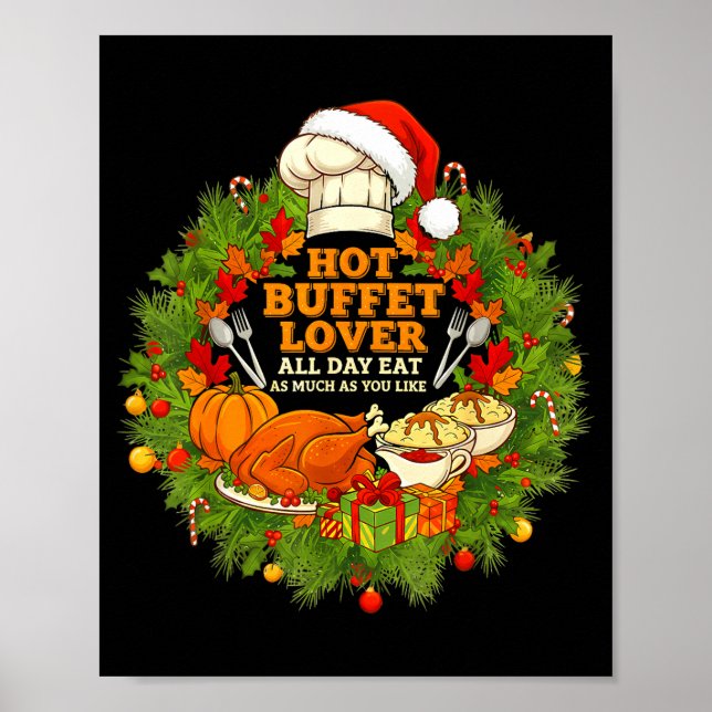 Hot Buffet Available All Day Eat Funny Holiday Foo Poster (Framsidan)