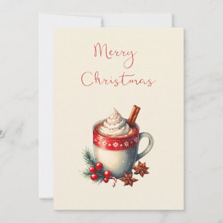 Hot Chocolate Christmas Card  Julkort