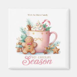 Hot Chocolate Christmas Season Magnet 