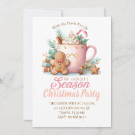 Hot Chocolate Christmas Season Party Invitation  Inbjudningar