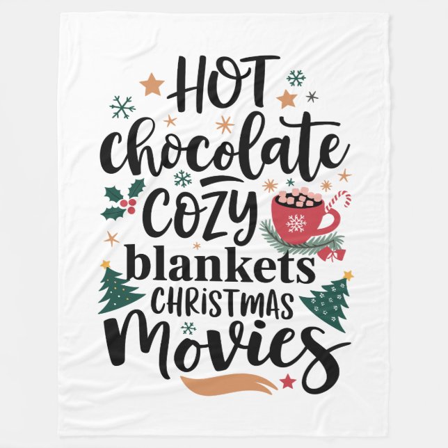 Hot Chocolate & Cozy Christmas Vibes Collection Fleecefilt (Framsidan)