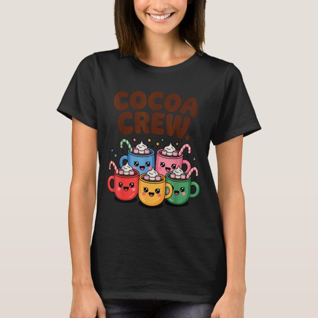 Hot Chocolate Matching Pajamas Cocoa Crew Cute Chr T Shirt (Framsida)