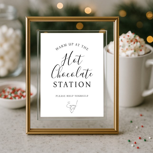 Hot Chocolate Station Bar Sign Poster (Skapare uppladdad)