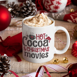 Hot Cocoa and Christmas Movies cute Christmas Kaffemugg