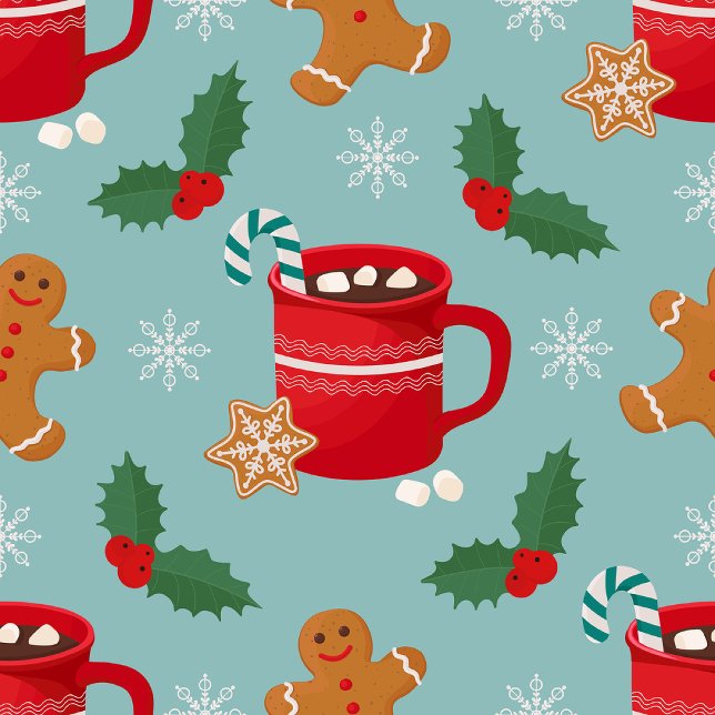 Hot Cocoa and Gingerbread Christmas Wrapping Paper Presentpapper (Skapare uppladdad)