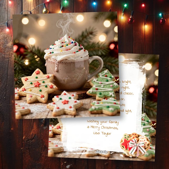 Hot Cocoa and Sugar Cookies | Christmas Julkort (Skapare uppladdad)