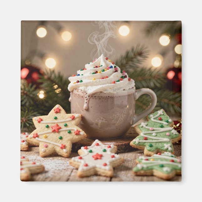 Hot Cocoa and Sugar Cookies | Christmas Magnet (Framsidan)