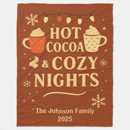 Hot Cocoa & Cozy Nights Family Blanket Fleecefilt