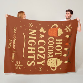 Hot Cocoa & mysiga nätter familjefilt Fleecefilt