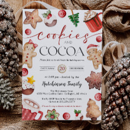 Hot Cocoa Party Invitation - Cookies and Cocoa Inbjudningar