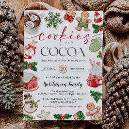 Hot Cocoa Party Invitation - Cookies and Cocoa Inbjudningar