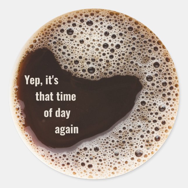 Hot Coffee  Runt Klistermärke (Framsida)