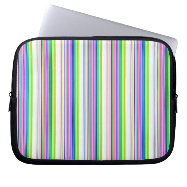 Hot colorful neon stripes laptop fodral (Framsidan)