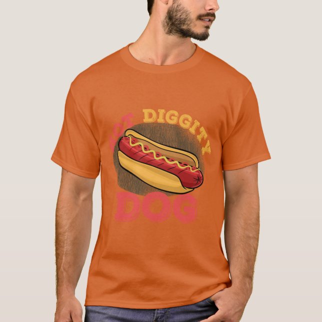 Hot Diggity Dog gift T Shirt (Framsida)