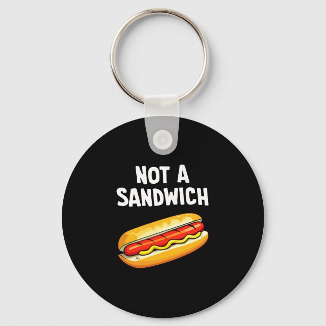 Hot dog not a sandwich performance  nyckelring (Framsida)