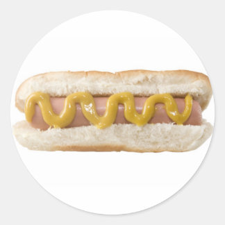 hot dog runt klistermärke