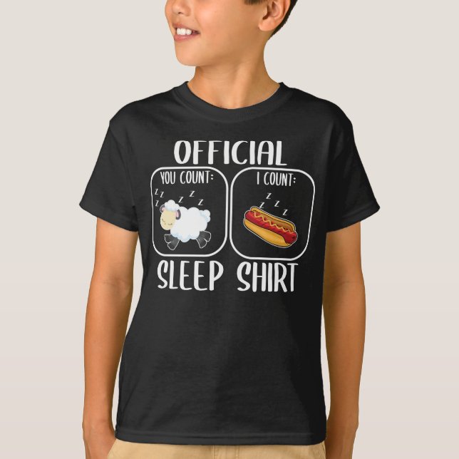 Hot Dog Sleep Shirt Count Sheep T (Framsida)