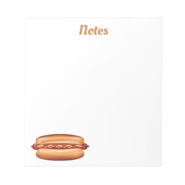 Hot Dog Snabbmatillustration med anpassad text Anteckningsblock (Framsida)