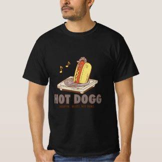 Hot Dogg – Släpper Beats, Inte Brödskivor Rollig T Shirt