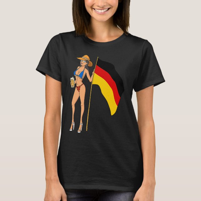 Hot Fan Girl Germany T Shirt (Framsida)
