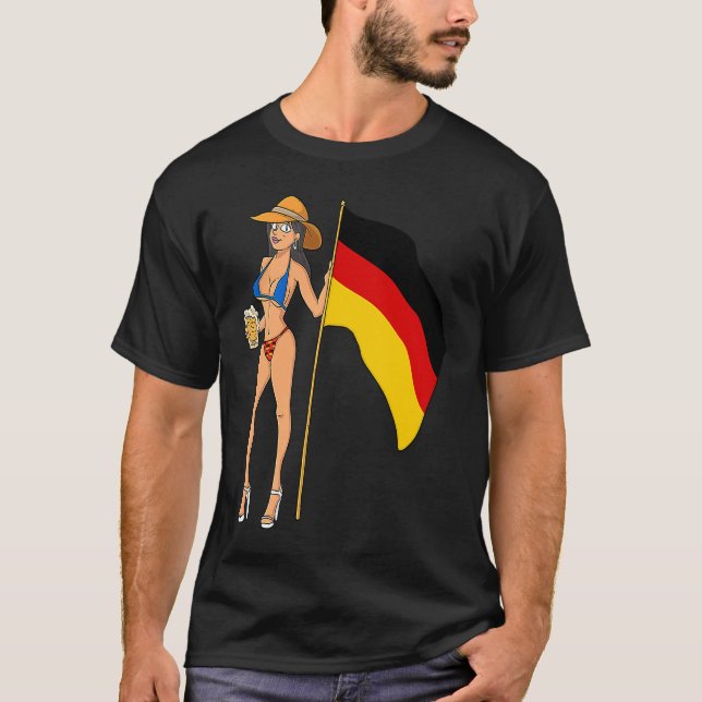 Hot Fan Girl Germany T Shirt (Framsida)
