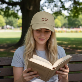 Hot Girls Read Books in Khaki Broderad Keps