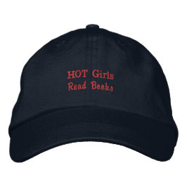 Hot Girls Read Books in Navy Broderad Keps