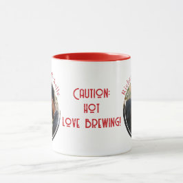 Hot Love Brewing Custom Photo and Names Red Mugg