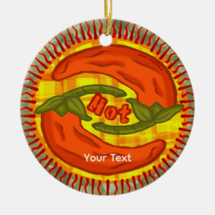 Hot Pepper yin yang Julgransprydnad Keramik