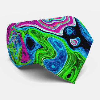 Hot Pink and Blue Groovy Abstract Retro Swirl Slips