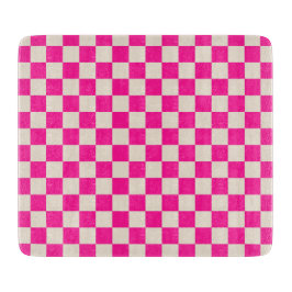 Hot pink and tan checkerboard pattern