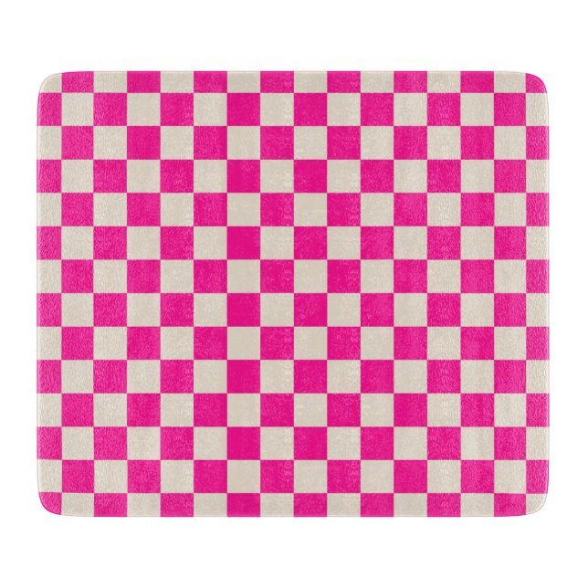 Hot pink and tan checkerboard pattern (Framsidan)