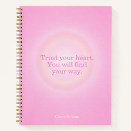 Hot Pink Aura Message Notebook
