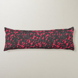 Hot pink Black Purple Camo Abstract Kroppskudde