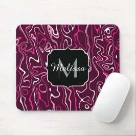 Hot pink damascus abstract swirls Custom Monogram Musmatta