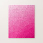 Hot pink gradient geometric mesh pattern pussel<br><div class="desc">Hot pink gradient geometric mesh pattern jigsaw puzzle. 
Triangle geometric mesh with light to dark ombre gradient.</div>