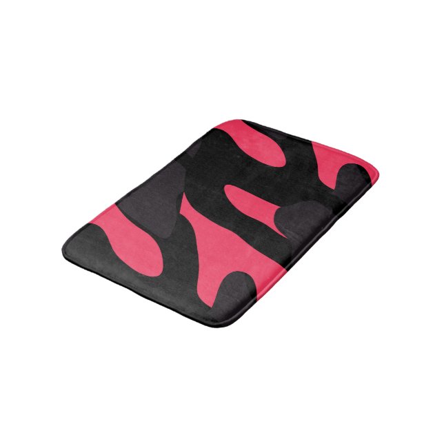 Hot pink, gray and black Camo abstract Badrumsmatta (Vinklad)