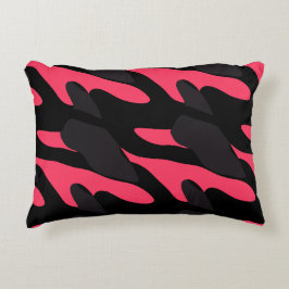 Hot pink, gray and black Camo abstract Prydnadskudde
