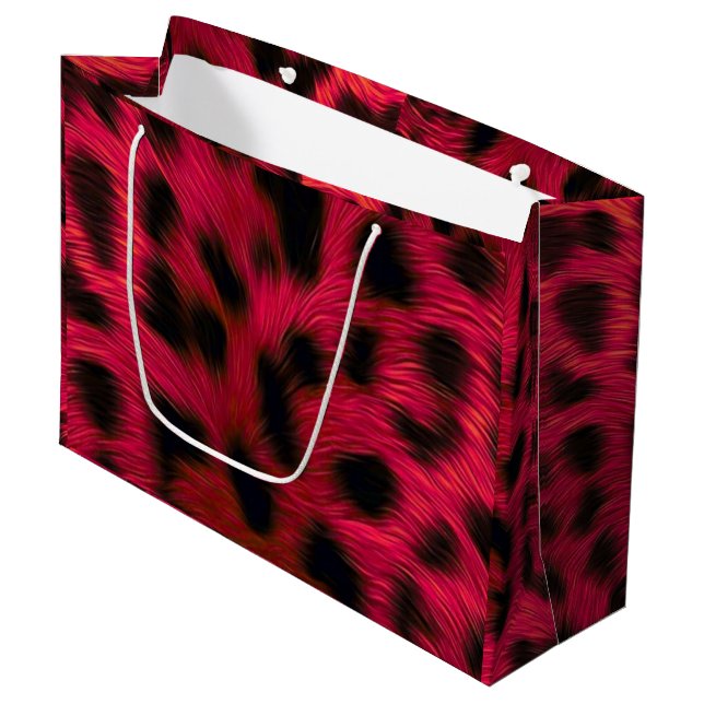 Hot Pink Leopard Print Faux  (Framsidan Vinklad)
