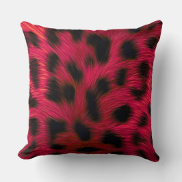 Hot Pink Leopard Print Faux Kudde