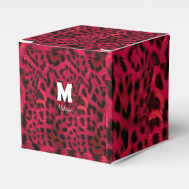 Hot Pink Leopard Print Faux Presentaskar