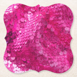 Hot Pink Sequin Underlägg Papper