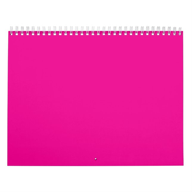 Hot Pink Solid Color Background | Vibrant Design Kalender (Omslag)