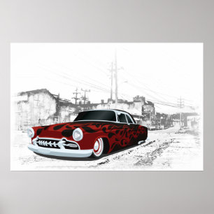 hot rod 1950 poster