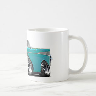 Hot rod 1957 för Chevy Belair turkoscabriolet Kaffemugg