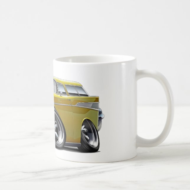 Hot rod 1957 för Chevy Nomadgult Kaffemugg (Höger)